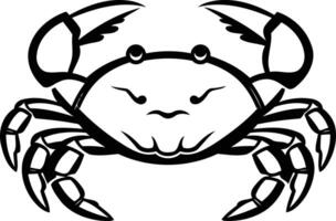 A simple yet powerful black and white silhouette of a crab, perfect for use as a logo, icon, or design element vector