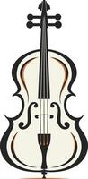A simple yet elegant illustration of a cello, perfect for music related projects vector