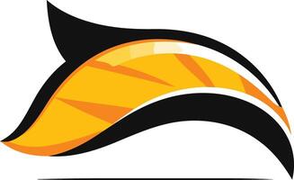 Abstract logo design featuring a bold yellow and black shape, perfect for a modern, dynamic brand vector
