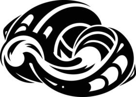 Abstract tribal tattoo design in black and white, perfect for use in branding, clothing designs, and body art vector