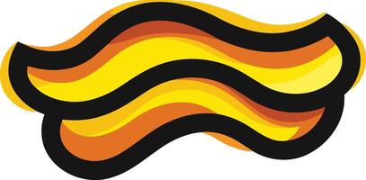 Abstract Wavy Design with Yellow and Orange Colors vector