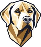 Geometric Portrait of a Golden Retriever vector