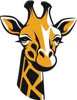 A friendly cartoon giraffe head with a playful expression, perfect for branding, logos, and children's products vector