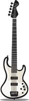 A simple yet stylish illustration of a bass guitar, perfect for website design, music-related projects, or social media posts vector