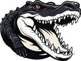 Aggressive Alligator Head Illustration vector