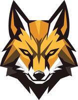 Geometric Fox Head Illustration vector