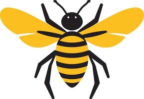 Simple Illustration of a Honeybee vector