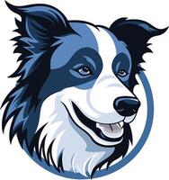 Portrait of a Smiling Border Collie vector
