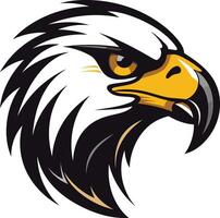 A powerful and iconic bald eagle head in a bold, graphic style vector