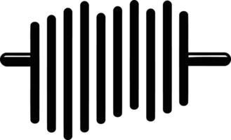 Black and white illustration of a simple audio equalizer icon vector