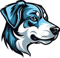 A powerful and dynamic illustration of a dog's head in profile, perfect for logo design, branding, and pet-related products vector