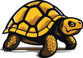 A fierce, cartoon-style turtle with a determined expression, perfect for logo design, mascot illustrations, and branding vector
