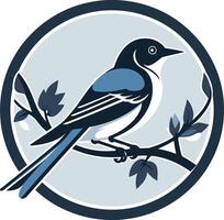 Bluebird Perched on a Branch vector