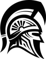 A bold, stylized illustration of a spartan helmet, perfect for designs requiring strength, power, and warrior imagery vector