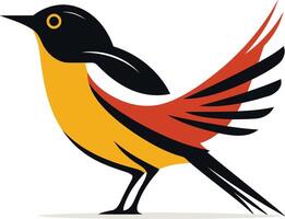 Stylized Illustration of a Colorful Bird vector