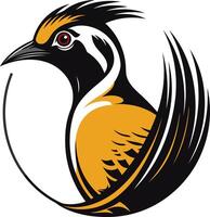 A bold and stylized illustration of a bird, perfect for branding, logos, and design projects vector