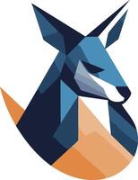 Geometric abstract logo design featuring a deer head, perfect for branding, environmental companies, or nature-inspired projects vector