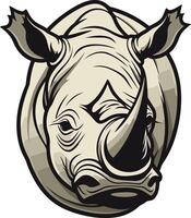 A powerful and intimidating illustration of a rhinoceros head, perfect for adding a bold and fierce touch to your designs vector