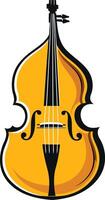A simple, stylized illustration of a double bass, perfect for music related projects, websites, and branding vector
