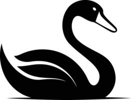 Simple, elegant silhouette of a swan vector