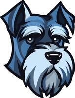 A cool and stylish illustration of a miniature schnauzer, perfect for branding, pet-related projects, and more vector