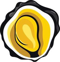 Close-up of an Open Oyster Shell vector
