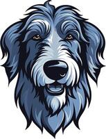 A friendly and whimsical illustration of a wirehaired pointing griffon, perfect for dog lover designs, pet blogs, and more vector