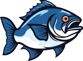 A bold and detailed illustration of a fish, perfect for branding, logos, or any design project that needs a touch of aquatic flair vector
