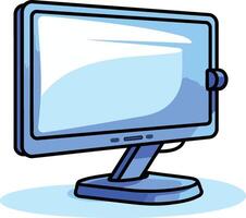 A simple and modern illustration of a computer monitor, perfect for representing technology, digital media, or online communication vector