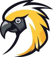 Bold and energetic parrot mascot logo perfect for sports teams, gaming groups, or any brand looking for a dynamic and powerful image vector