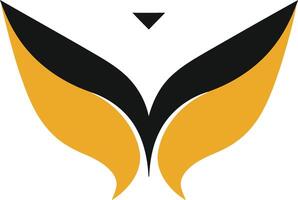 Abstract logo with wings, symbolizing freedom, speed, and power vector