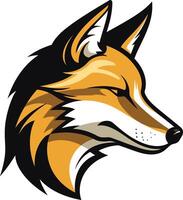 Fierce Fox Mascot Head in element Style vector