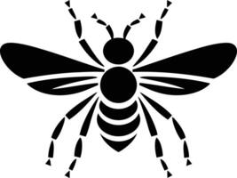 Simple, bold silhouette of a stylized bee, perfect for logos, branding, and design projects vector