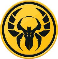 A bold and edgy logo design featuring a stylized skull with horns, perfect for brands seeking a strong, menacing image vector