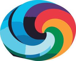 Abstract Colorful Swirling Design vector