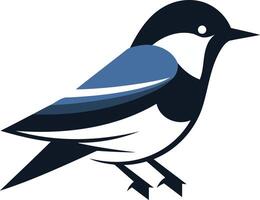 Blue and White Bird Illustration vector