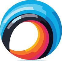 Abstract Colorful Circle Logo Design vector