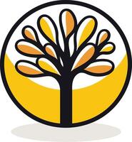 Stylized Tree in a Circle vector