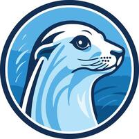 A sleek and modern illustration of an otter's head in profile, perfect for use as a logo or mascot vector