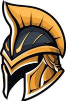 A bold and powerful spartan helmet design, perfect for branding, logos, and merchandise vector
