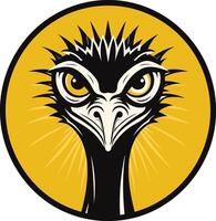 Intense Stare of an Emu vector