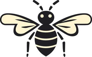 Cute and simple bee illustration, perfect for branding or design projects related to nature, eco friendly products, and kids' designs vector