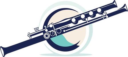 Flute Design with Blue and Teal Circle vector