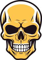 A bold, cartoon-style skull with a mischievous grin, perfect for branding, merchandise, and halloween designs vector
