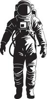 an astronaut in a suit is shown in silhouette vector