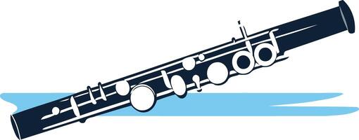 A simple yet elegant illustration of a clarinet, perfect for music-related projects, posters, and branding vector