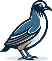 A simple, stylized illustration of a blue dove, perfect for branding, logos, and design projects with a nature or peace theme vector