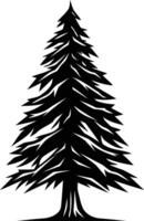 Simple, elegant silhouette of a pine tree, perfect for branding, logos, or design projects vector