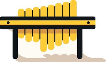 A simple and colorful illustration of a xylophone, perfect for websites, apps, or presentations about music, learning, or childhood vector