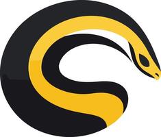 Abstract logo design featuring a stylized snake, perfect for branding, identity, and tech companies vector